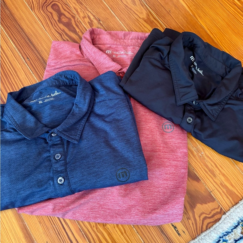 Travis Mathew Black, Blue and Red Polo Bundle
